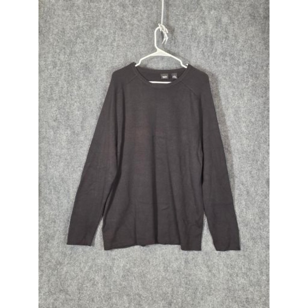 Mens XL Sweater Crewneck Knit Black 100 Cotton Vintage 90s Grunge Mossimo